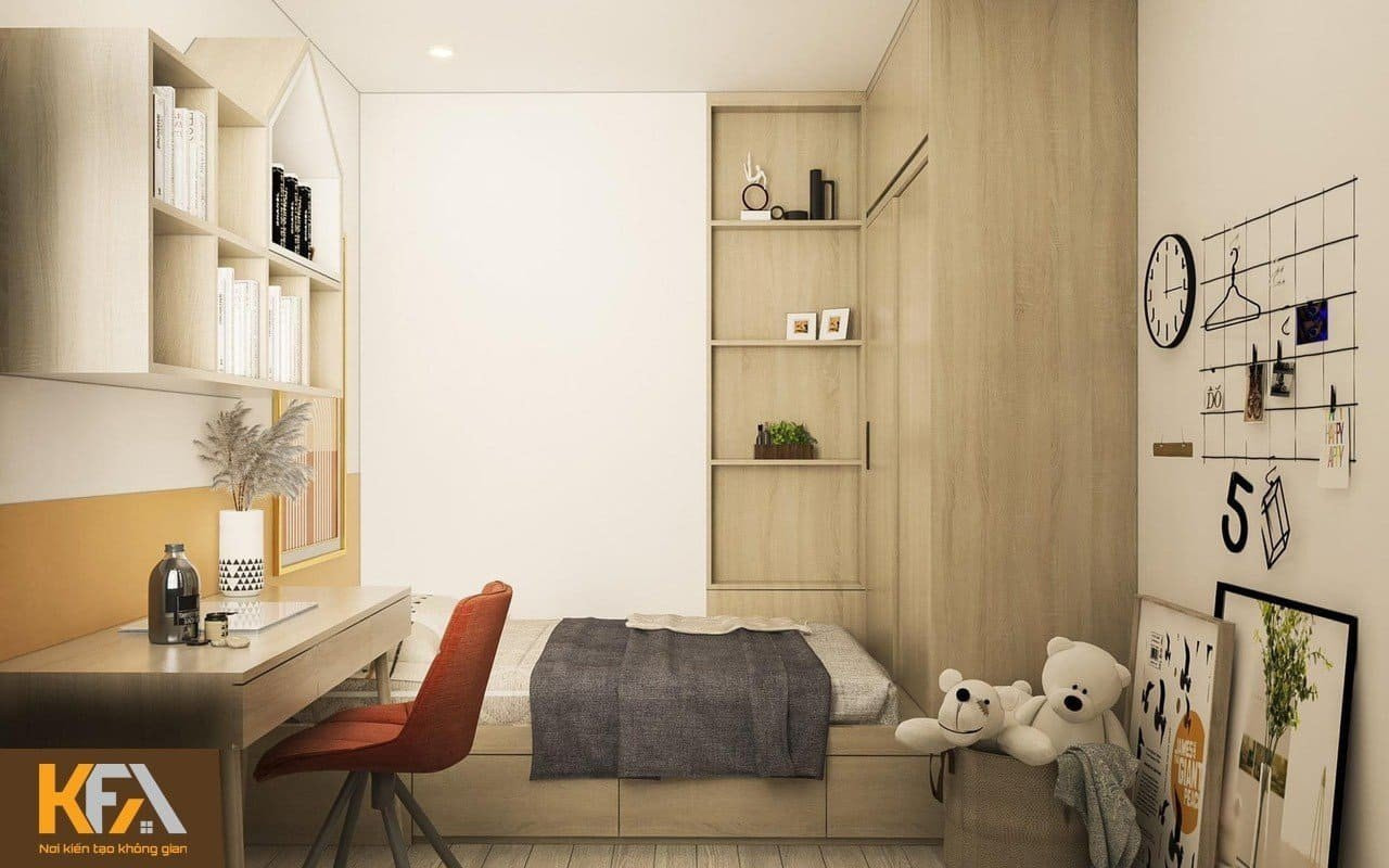 Ngắm nhìn chung cư 2 ngủ phong cách Block Color thiết kế đầy độc đáo