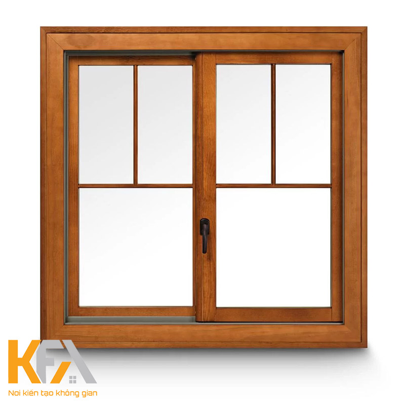 Mẫu cửa sổ 2 cánh mở thiết kế đơn giản theo kiểu dáng truyền thống phù hợp với mọi căn phòng ngủ