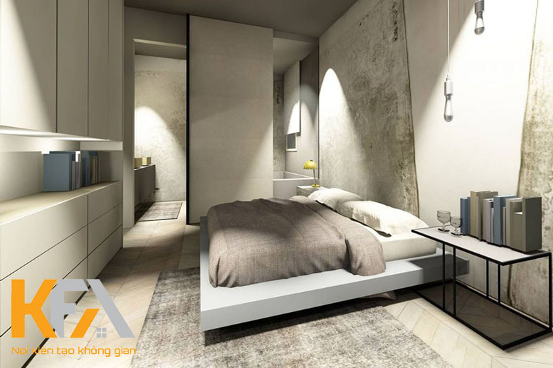 Không gian thiết kế nhà vệ sinh trong phòng ngủ tối ưu diện tích 20m2