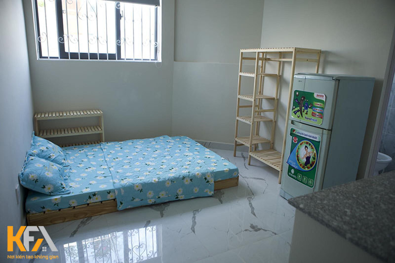 Mẫu phòng ngủ tối giản với thiết kế không gian nội thất tiện nghi, tone nền trắng nổi bật