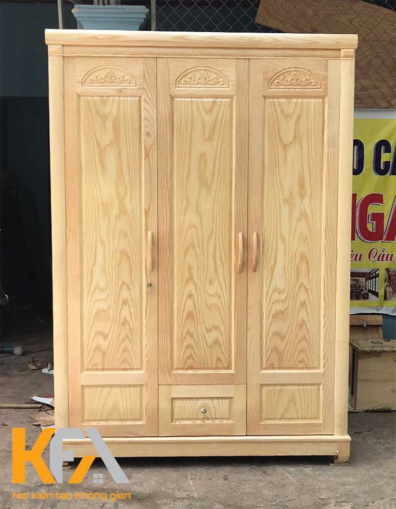 Mẫu tủ gỗ Sồi thiết kế hiện đại, nhẹ nhàng tone màu nhẹ nhàng, đơn giản
