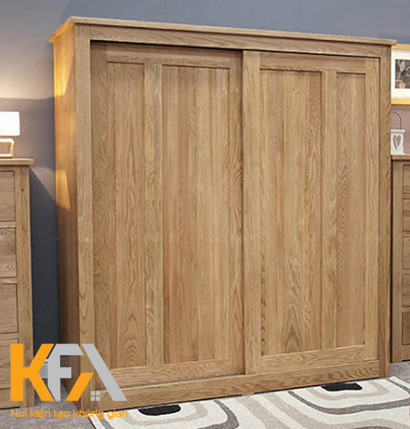 Thiết kế tủ quần áo gỗ Sồi kiểu dáng hiện địa, phù hợp với mọi không gian