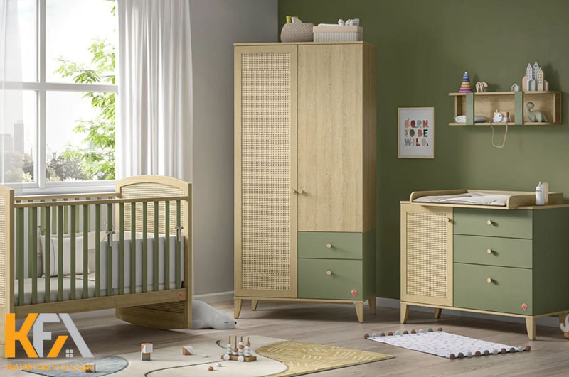 Mẫu tủ dành cho bé gái nhỏ gọn, thiết kế hiện đại, đầy dễ thương