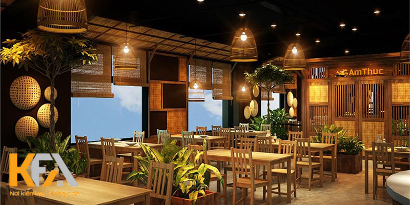 Không gian nhà hàng đẹp giúp thu hút khách hàng đến trải nghiệm dịch vụ
